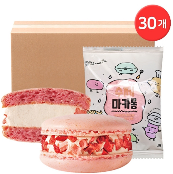 CJ프레시웨이 수제마카롱 딸기 18g 30개