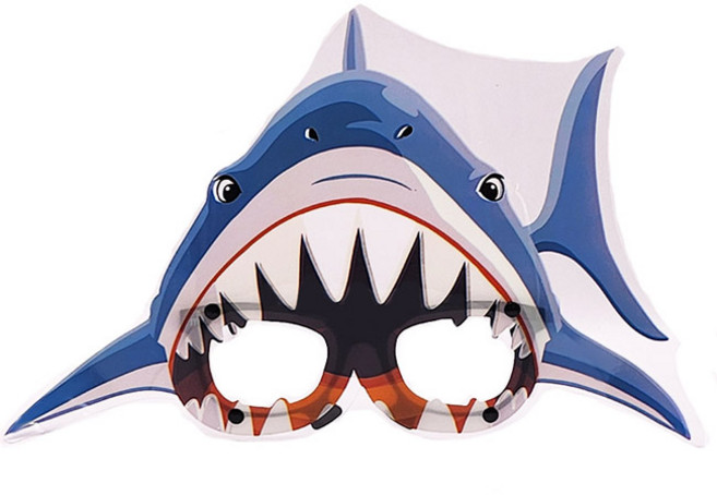 MDC 해양 파티안경 6종 / 가면파티 상어가면 문어가면 꽃게가면 가오리가면, 상어 안경