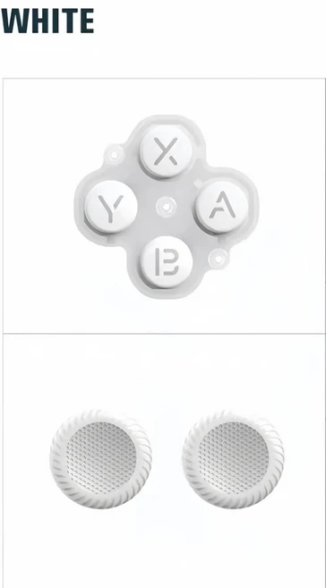 Odin 2 게임 콘솔 로커 캡 교체 용 공식 AYN 조이스틱 X B, 03 White with keys