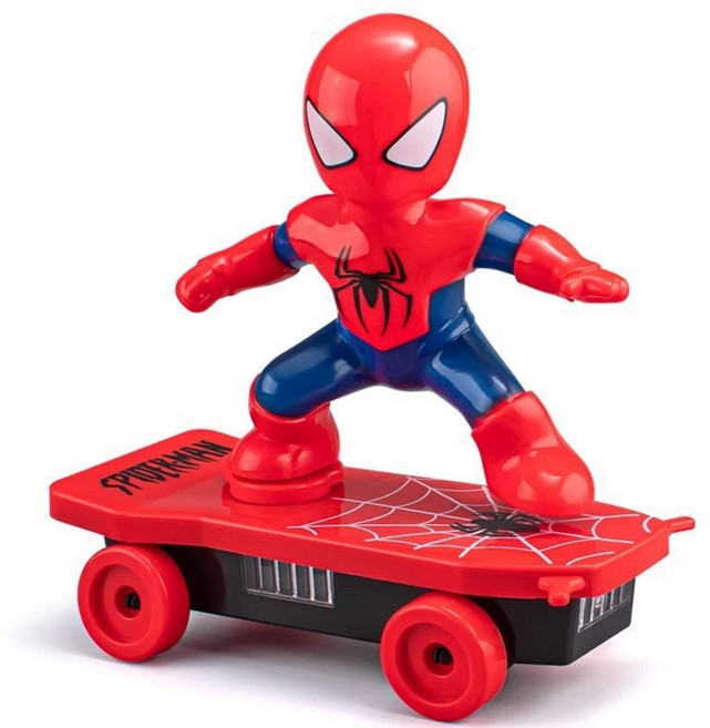蜘蛛人滑板壓鑄玩具, 蜘蛛人【自備電池】, 1個