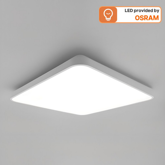 오스람 국산 LED 뉴 심플 방등 조명 플리커프리 60W AS 2년 (설치설명서 포함 ), 화이트