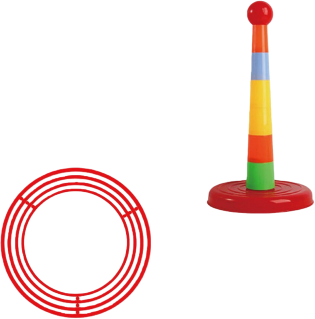 兒童 懷舊夜市遊戲 戶外競技玩具 12圈, 1個, 彩虹套圈圈, 彩色