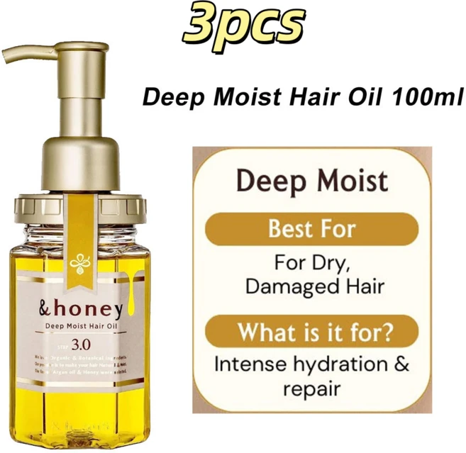 앤드허니 앤허니 헤어오일 딥모이스트 허니향, 3개, 100ml - 쿠팡