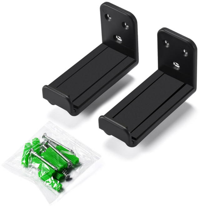 호환 낙하 방지 사운드바 마운트 브래킷 벽 선반 스피커 벽 마운트 거치대 비지오 LG 보스, 1개, 1) Black, [01] Black