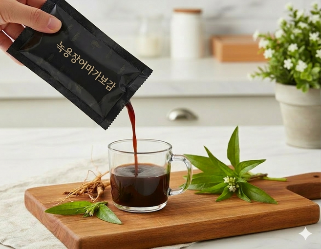 녹용장어마가보감력 녹장마(녹용즙 녹용진액) 십전대보차, 55개, 105ml