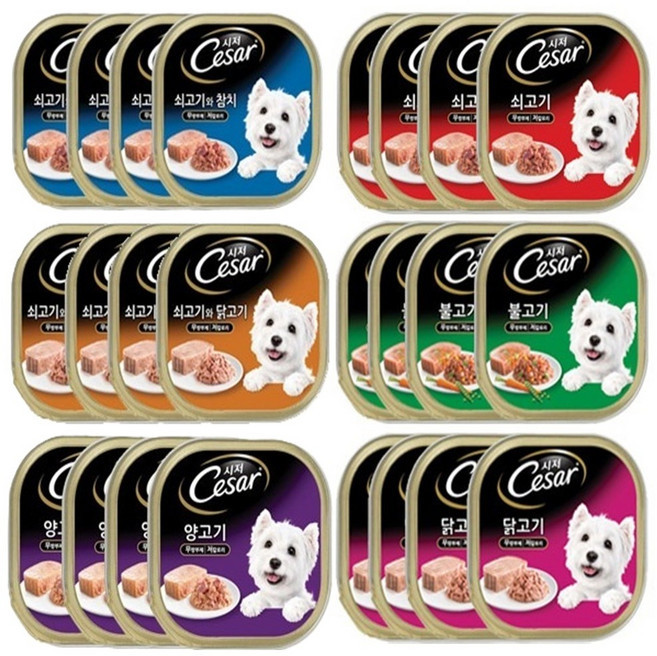 mars 시저 캔, 시저콤보, 100g, 24개