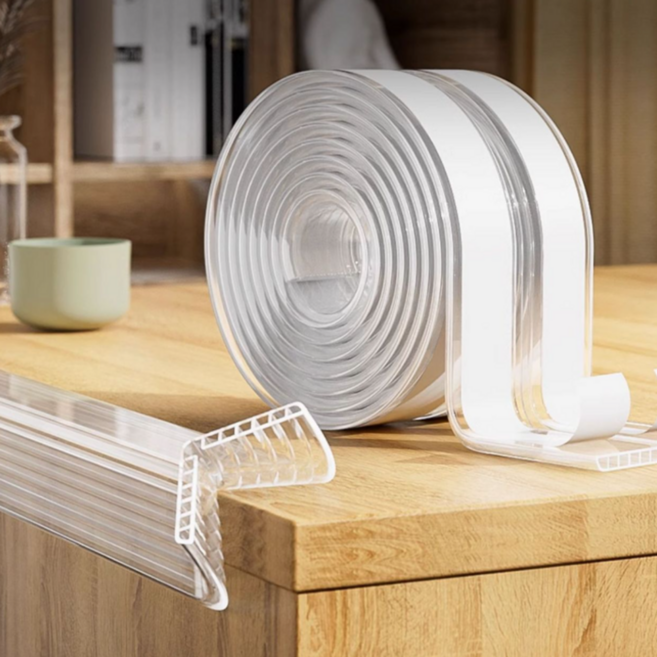 KC인증 말랑베이비 폭신폭신 에어쿠션 모서리 보호대, 투명, 1개