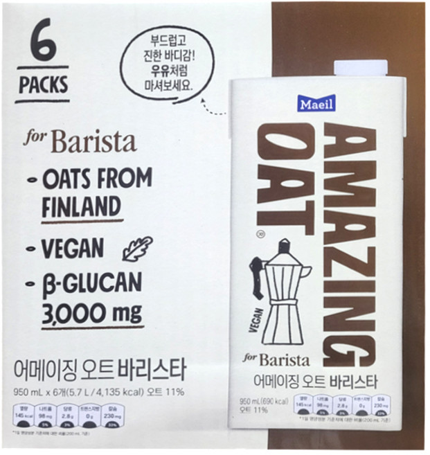 매일유업 어메이징 오트 바리스타 950ml 10팩, 6개