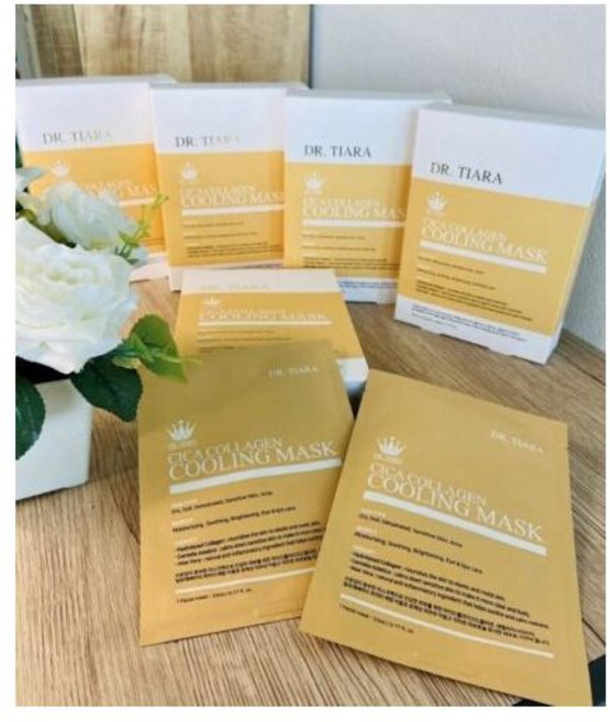 Dr. Tiara 시카 10 Pack 콜라겐 보습효과 Face Masks Made in Korea, 10개