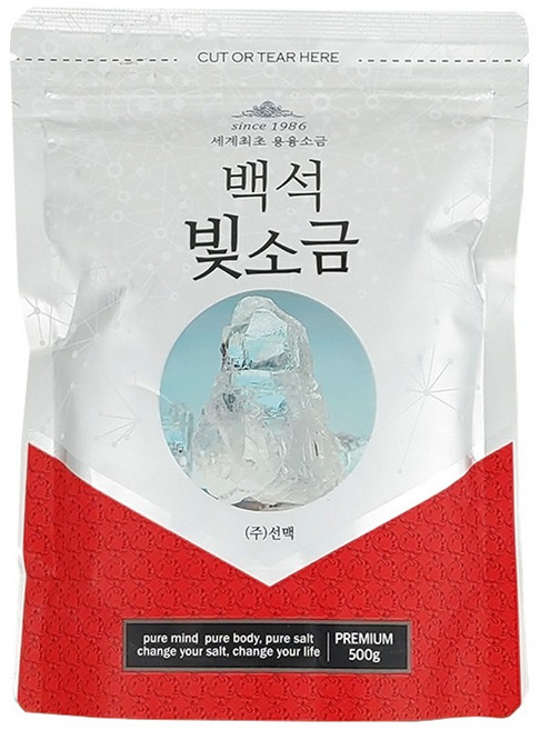 선맥 백석 빛소금 용융소금 조리용 반찬소금, 500g, 1개
