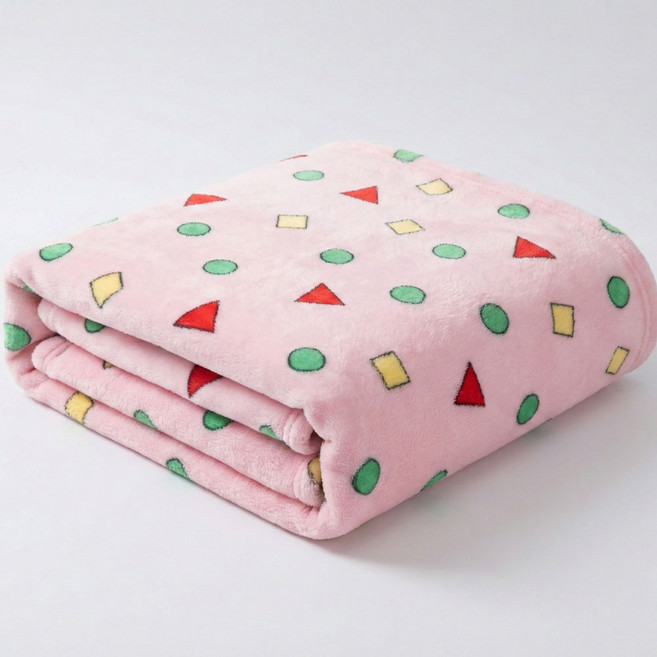 길가다 짱구 패턴 극세사 담요 무릎 얇은 대형 블랭킷