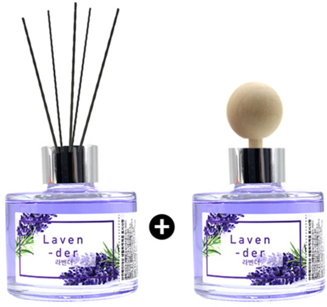 올리비엔 허브타임 대용량방향제120ml+120ml_라벤더/차량n실내용 겸용/더블에디션/디퓨저, 1