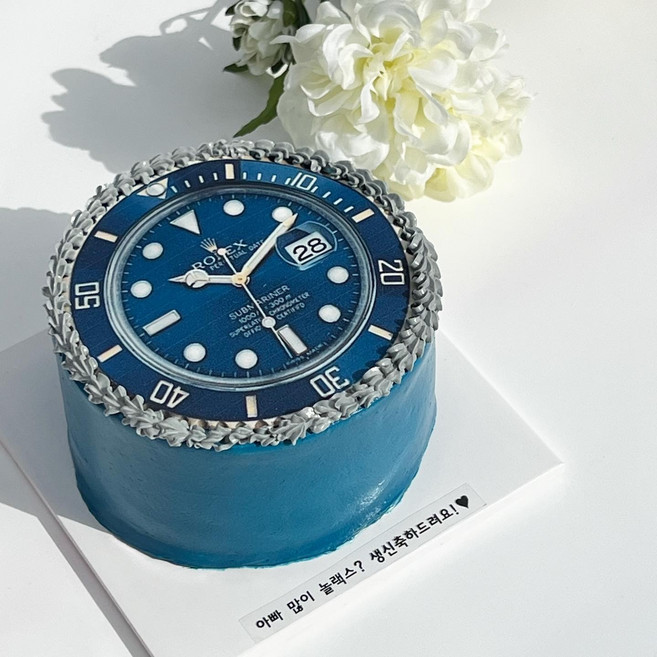 [평일10시전 주문 오늘출발] [날짜예약가능] 시계케이크 택배로받는 전국배송 빠네뜨리아케이크, 1개, 850g, 크림치즈- 화이트시트