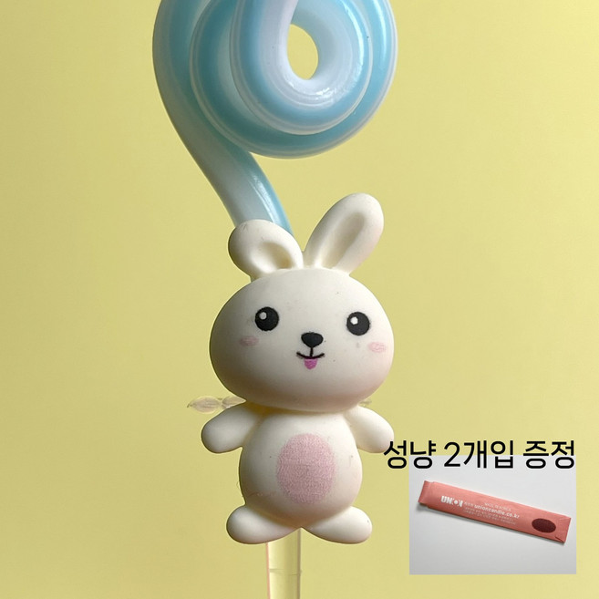 십이간지 띠별 동물초 + 성냥 증정, 2개, 10g, 토끼