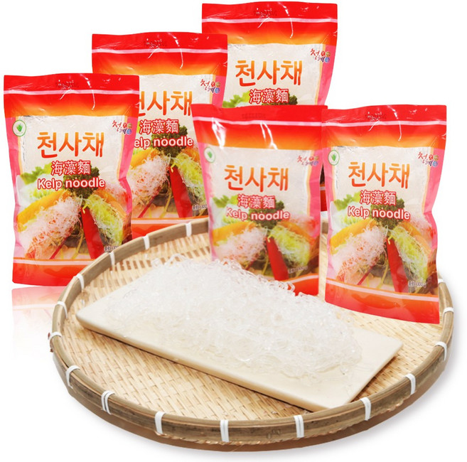 국내산 제주 섬마을 천사채 냉체 샐러드 잡채 가정식 요리전용, 300g, 5개