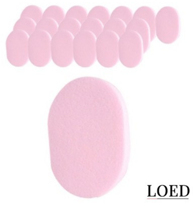 해면 화장품 클렌징 스펀지 13T 개별OPP포장, 핑크, 10개