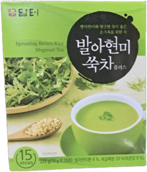 담터 발아현미 쑥차 플러스, 15g, 15개입, 19개