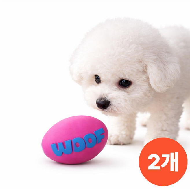 Ssoa 강아지 삑삑이공 2개 세트 애견 고무공 장난감