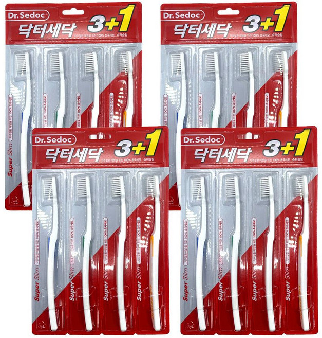 닥터세닥슈퍼슬림 칫솔 3+1 x 4개 LIONcu