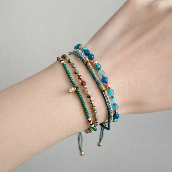 로비엔트 비즈팔찌 여성 패션 구슬 데일리 팔찌