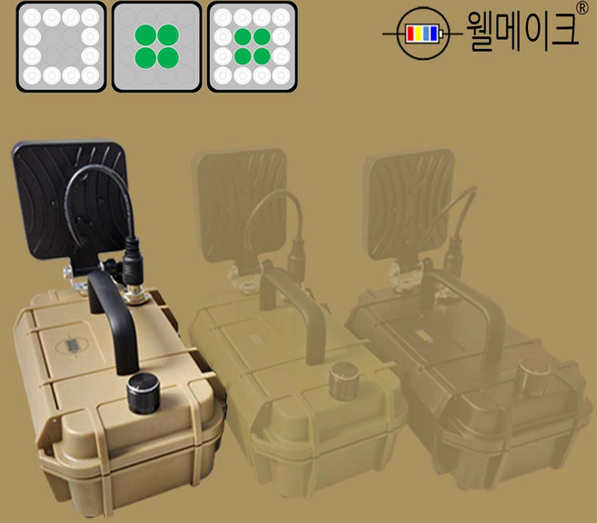 6위 - 정품 웰메이크 다색 밀리터리 집어등 3컬러 USB 갈치 호래기 갑오징어루어 볼락 보조배터리 타입, 베이지, 