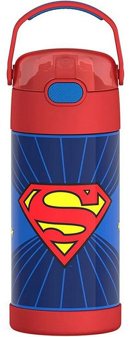 THERMOS FUNTAINER 355ml(12온스) 스테인리스 스틸 진공 단열 물병 뚜껑 포함 미니 마우스 304477, Superman