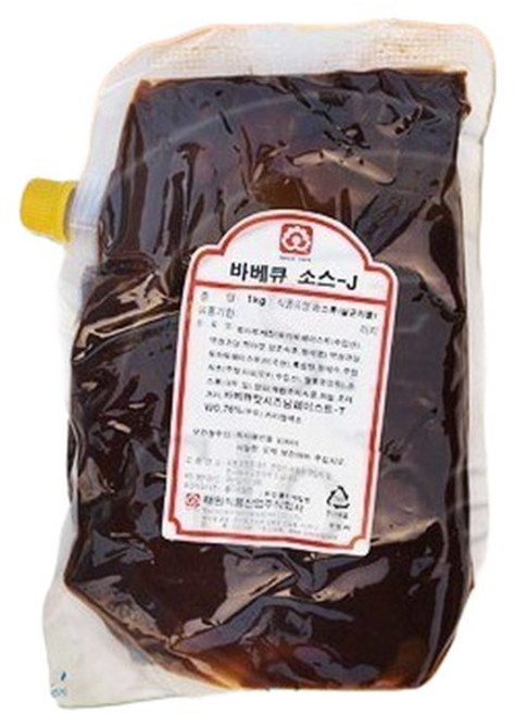 태원 바베큐 소스J 1Kg /바베큐소스/소스/식자재, 1개