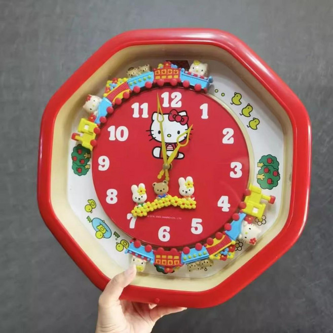 키티시계 피규어 벽시계 집들이 신혼부부 레드 시계 선물 기차, 1. 헬로키 샤오키(레드)