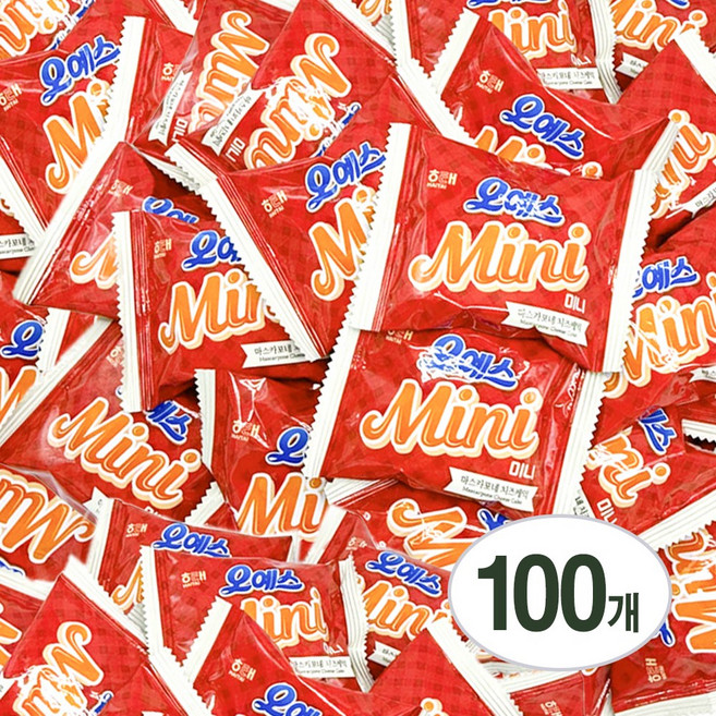 [모아무아] 해태제과 오예스 미니 파이 대용량 개별포장, 16g, 100개