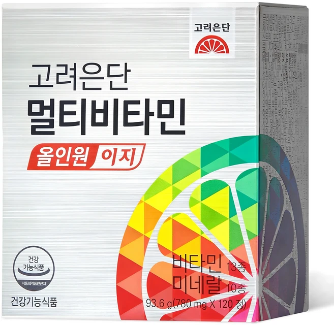 고려은단 미네랄 멀티비타민 올인원 이지 72g, 120정, 1개 - 쿠팡