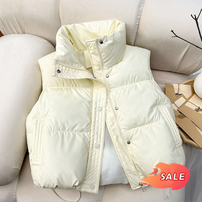 POMTOR [초특가] 여성 패딩 조끼 가을 겨울 루즈핏 경량 자켓