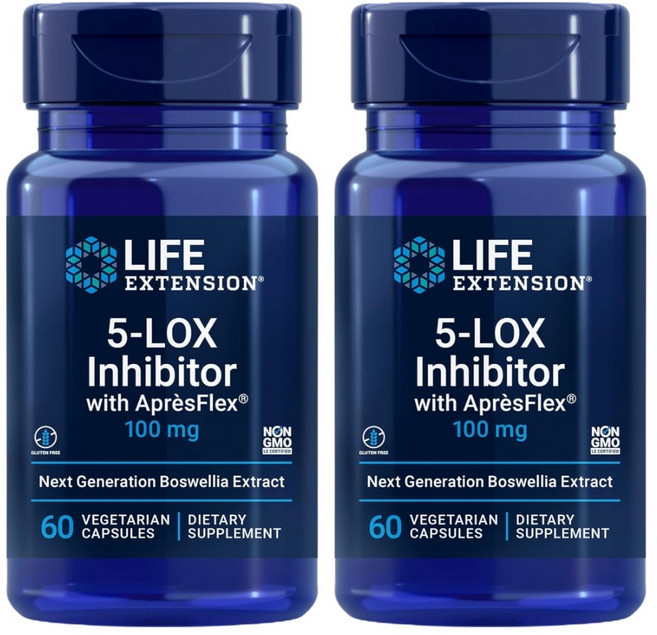 라이프익스텐션 5-LOX 인히비터 보스웰리아 세라타 추출물 100mg 60캡슐 x 2개, 1개