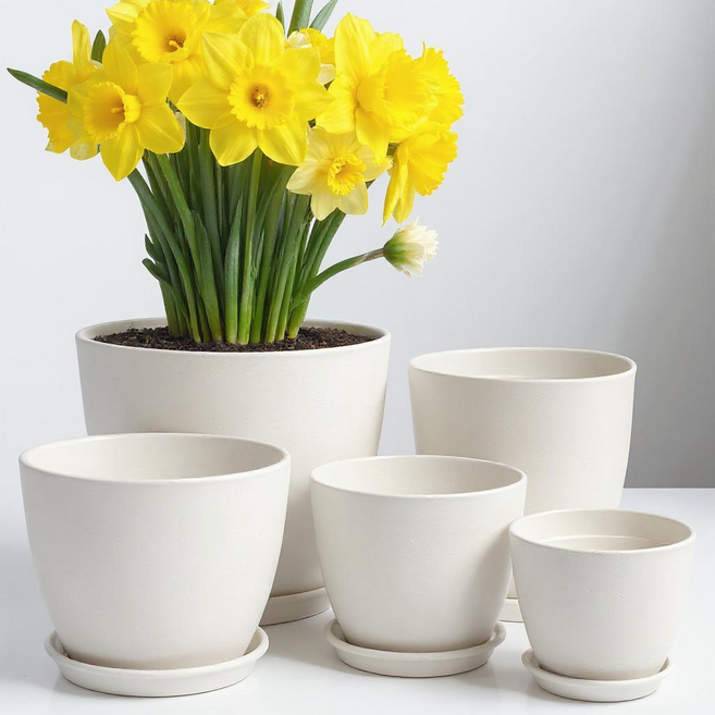 유토피아홈 미니 화분 세트 받침대, 1개, 화이트