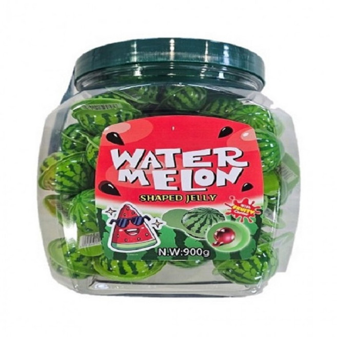 수박모양 탱탱젤리 900G 1통, 1g, 1개
