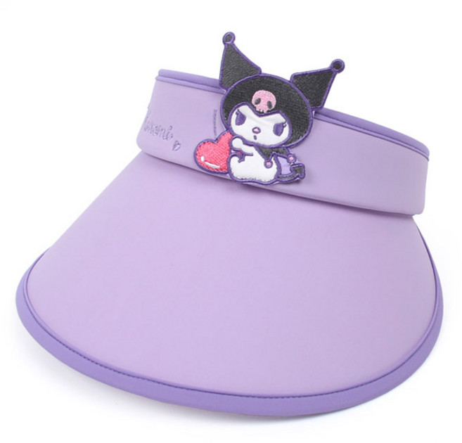 귀여운 산리오 쿠로미 빅자수 체리 넓은챙 밴딩 썬바이저 라피아햇 썬캡 벙거지 모자 자외선으로부터 보호