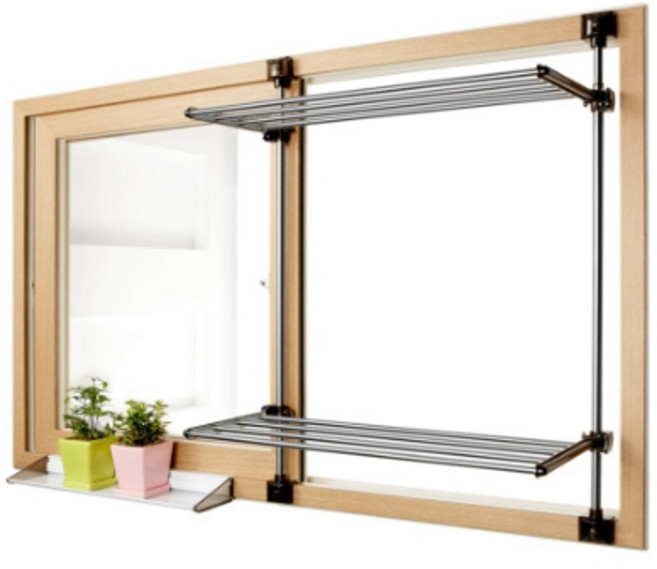 웰렉스 창문 빨래건조대 CM, 건조봉 1단-40cm, 1개