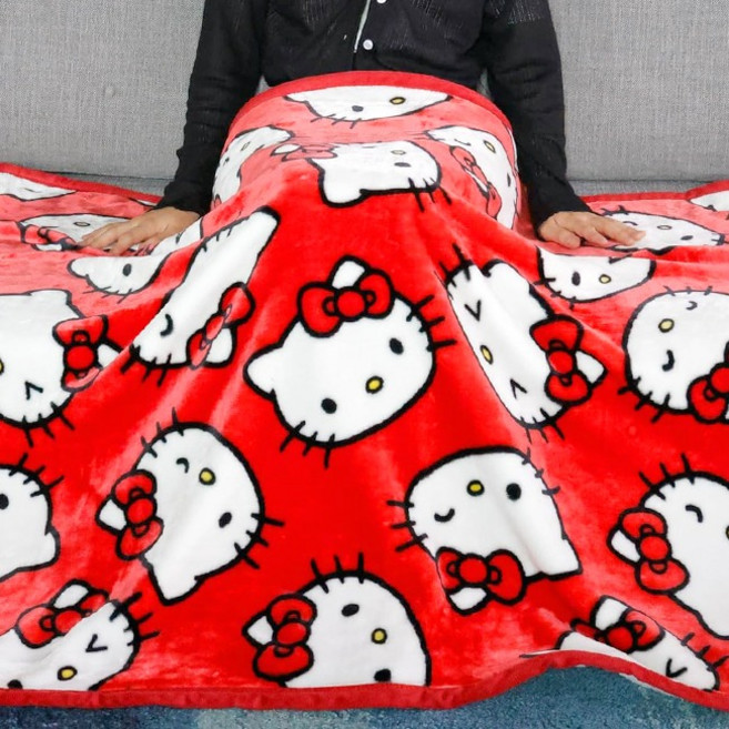 산리오 헬로키티 하프담요_페이스