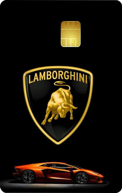 평생의 드림카 이제 카드에 담아 보자 슈퍼카 커스텀 카드스티커, 미니형, 1매, 5. Aventador Big Logo