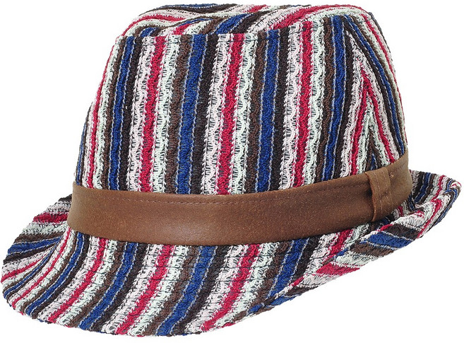 UMF001.니트 스트라이프 남성 중절모 봄 여름 페도라 중년 아빠 선물