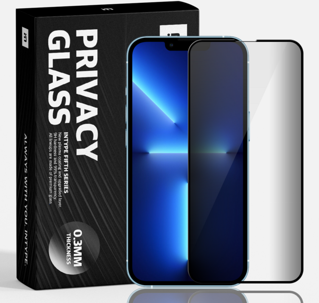 인타입 아이폰 풀커버 강화유리 사생활보호필름 2p, [사생활] 아이폰13 프로 2매, 2개