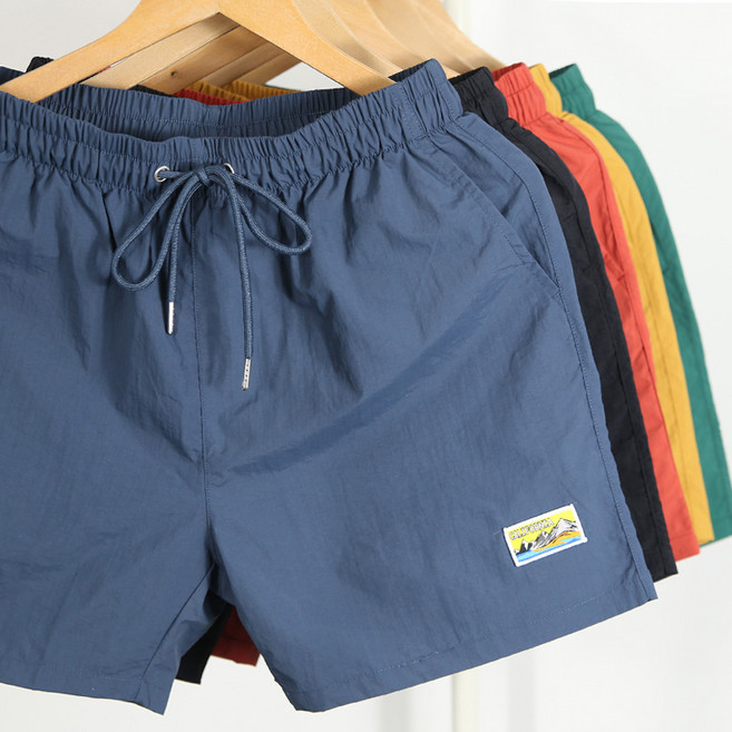 M~3XL 시원한 쿨링 아이스 4부 반바지 밴딩 팬츠 썸머 비치 바스락