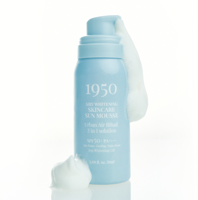 1950 에어리 화이트닝 스킨케어 선무스 화잘먹선크림 선크림 선세럼, 1개, 50ml