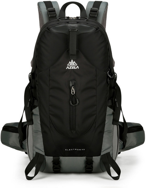 HTYVC 등산가방 45L 방수 스포츠 배낭 백팩 트래킹 캠핑 아웃도어 남녀 다용도 배낭 자전거 배낭, Black