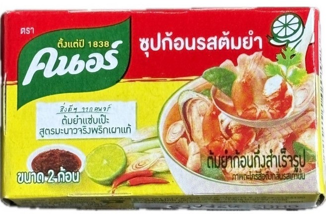 유니레버 태국 톰얌 큐브 소스 똠얌꿍, 20g, 3개