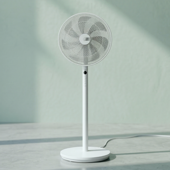 [조용한] 루니엘 브리즈 저소음 BLDC 스탠드 선풍기 가정용 리모컨 선풍기, 콰이엇 화이트