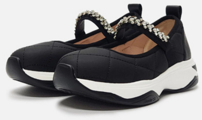 퀄팅 메리제인 밴딩 슬립온 4.5cm