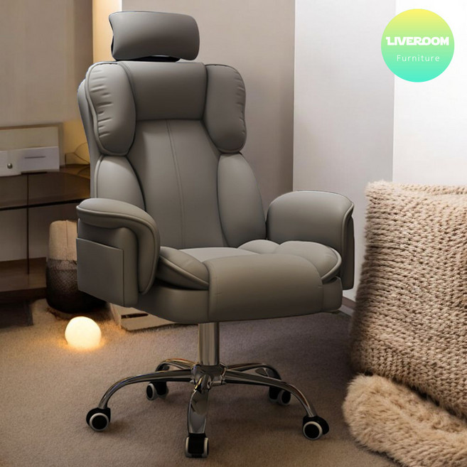 LiveRoom 게이밍 의자 컴퓨터 리클라이너 체어 사무용 발받침대 편안한 등받이