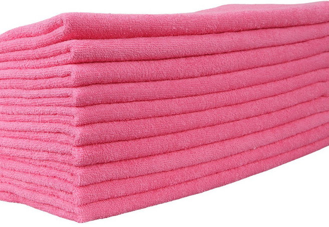 천마물산 얇은 업소용 수건 피부관리실 마사지 피부미용 타월 10장 75g 34x76cm, 분홍, 10개