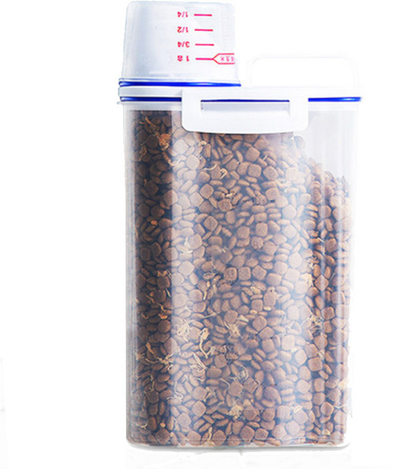 슈슈펫 반려동물 사료보관통 2.5리터 + 계량컵, 2.5L, 1개