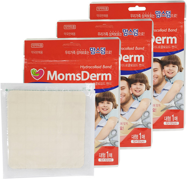네오메디제약 맘스덤 하이드로콜로이드 밴드, 1개입, 3개